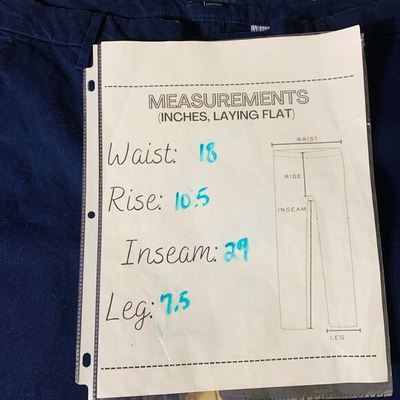 Tommy Hilfiger Navy Blue Slim Tapered Chino Pants Women’s 14 Office Casual - Picture 8 of 9